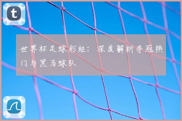 世界杯足球彩经：深度解析夺冠热门与黑马球队